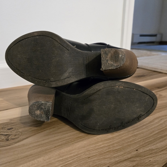 American Eagle Black Leather Ankle Boots Womens Size 8.5 - Picture 7 of 8